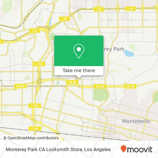 Mapa de Monterey Park CA Locksmith Store