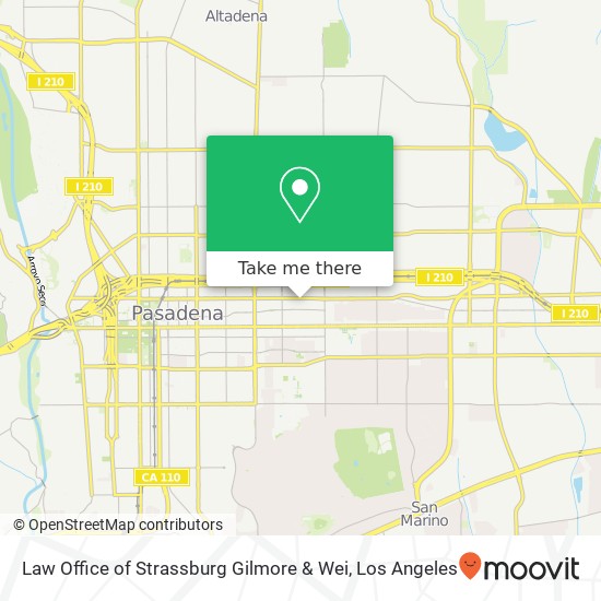 Mapa de Law Office of Strassburg Gilmore & Wei