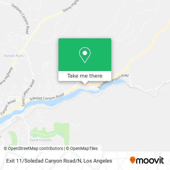 Mapa de Exit 11/Soledad Canyon Road/N