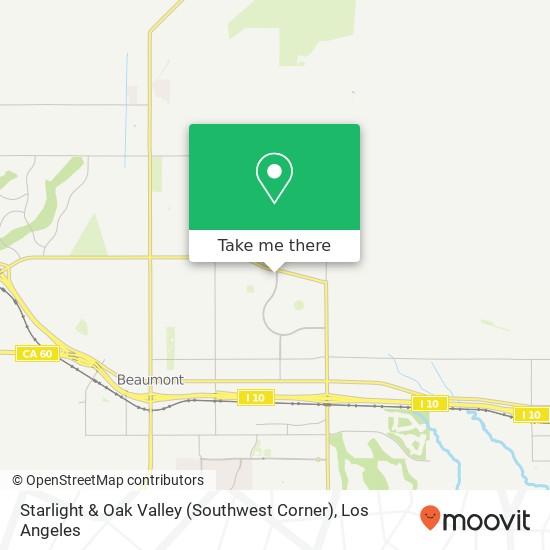 Mapa de Starlight & Oak Valley (Southwest Corner)
