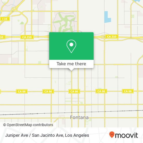 Juniper Ave / San Jacinto Ave map