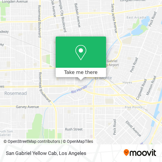 San Gabriel Yellow Cab map