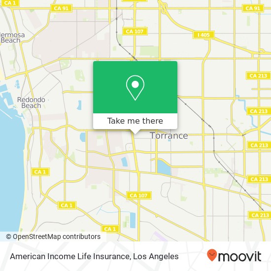 Mapa de American Income Life Insurance