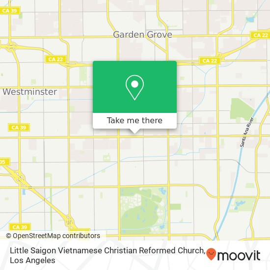 Mapa de Little Saigon Vietnamese Christian Reformed Church