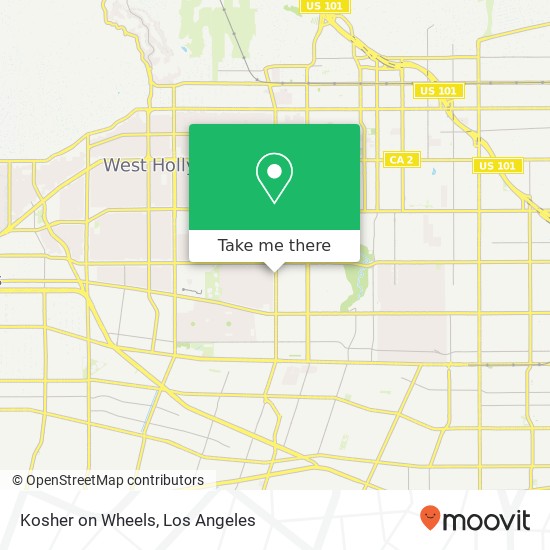 Kosher on Wheels map