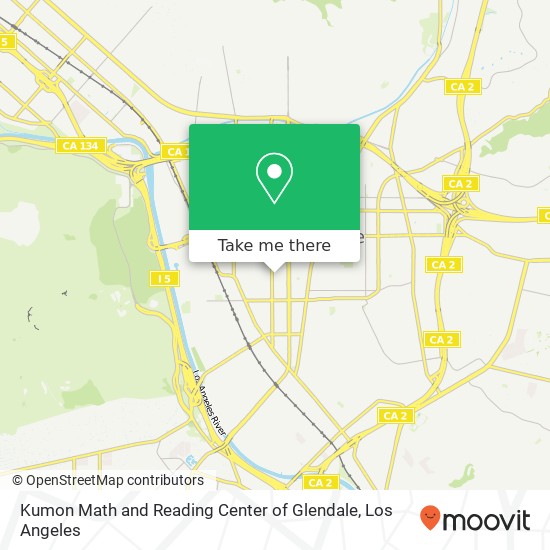 Mapa de Kumon Math and Reading Center of Glendale