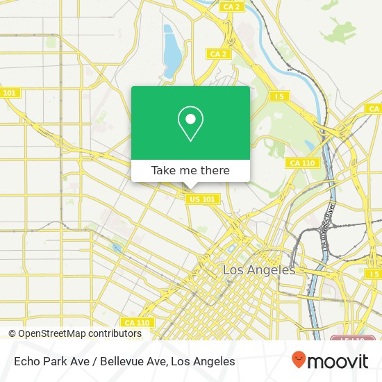 Mapa de Echo Park Ave / Bellevue Ave