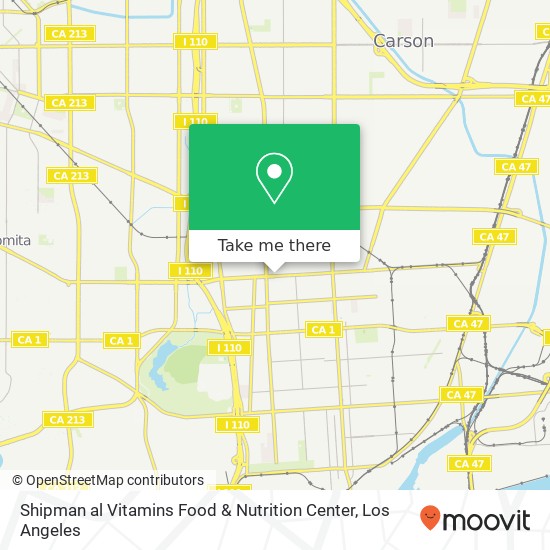 Mapa de Shipman al Vitamins Food & Nutrition Center