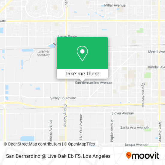 San Bernardino @ Live Oak Eb FS map