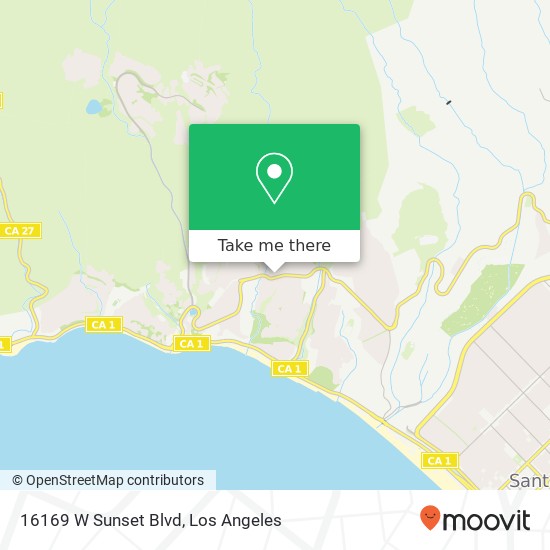 16169 W Sunset Blvd map