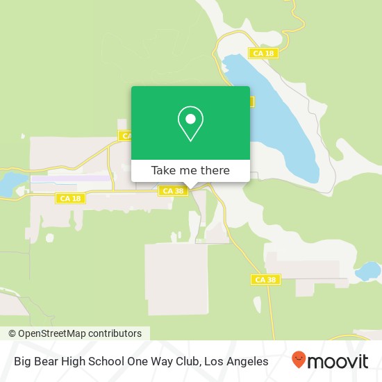 Big Bear High School One Way Club map