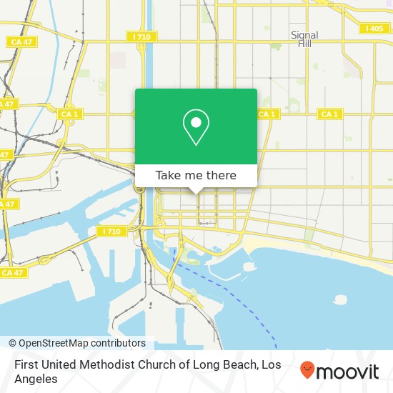 First United Methodist Church of Long Beach map
