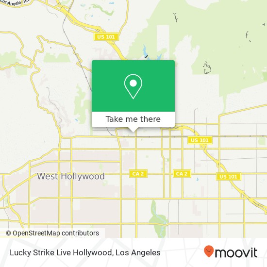 Mapa de Lucky Strike Live Hollywood