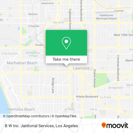 B W Inc. Janitorial Services map