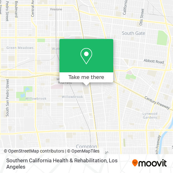 Southern California Health & Rehabilitation map