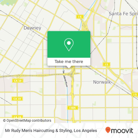 Mr Rudy Men's Haircutting & Styling map