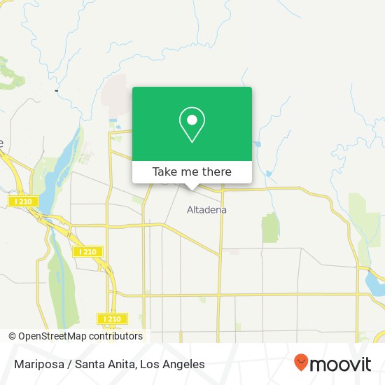 Mariposa / Santa Anita map