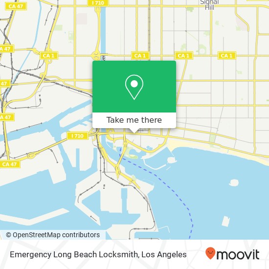 Mapa de Emergency Long Beach Locksmith