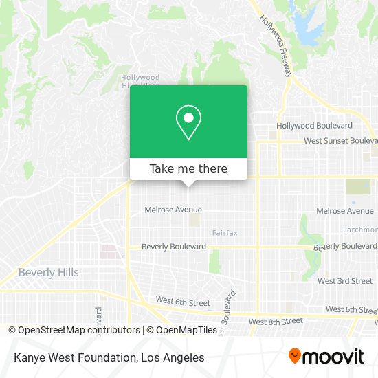 Mapa de Kanye West Foundation