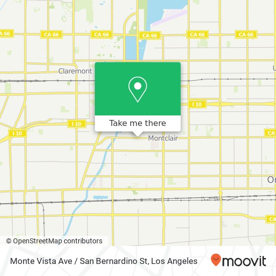 Mapa de Monte Vista Ave / San Bernardino St