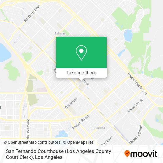 Mapa de San Fernando Courthouse (Los Angeles County Court Clerk)