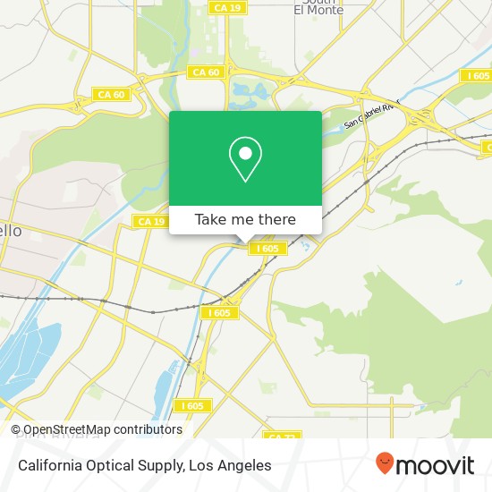 Mapa de California Optical Supply