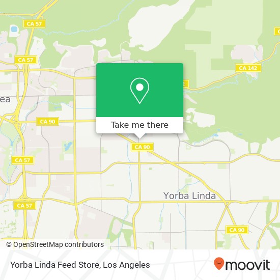 Mapa de Yorba Linda Feed Store