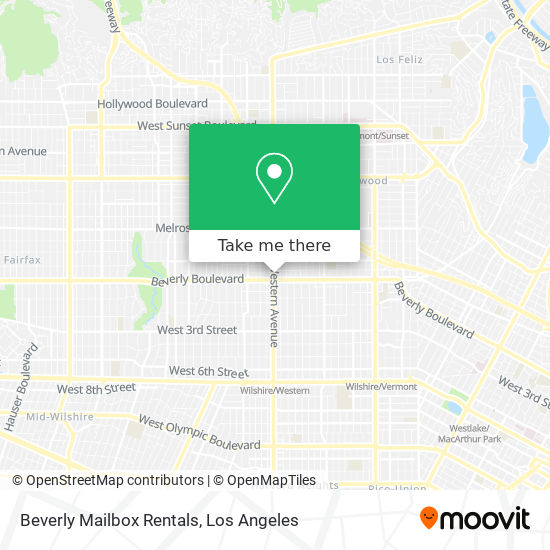Beverly Mailbox Rentals map