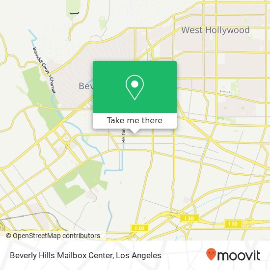 Beverly Hills Mailbox Center map