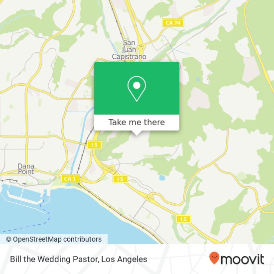 Bill the Wedding Pastor map