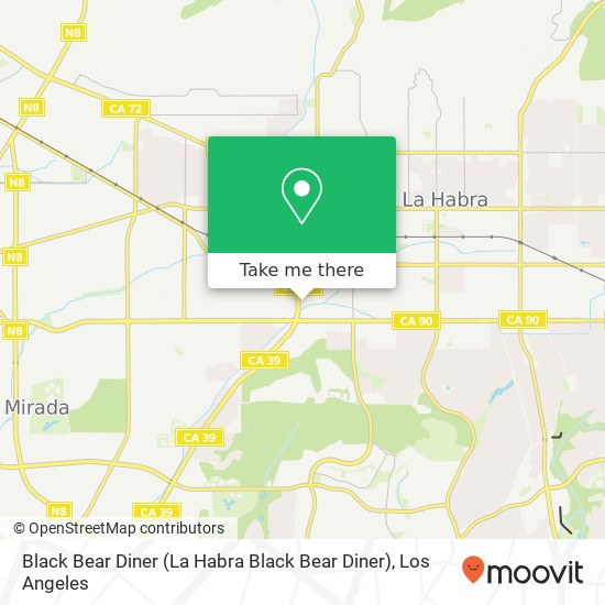 Mapa de Black Bear Diner (La Habra Black Bear Diner)