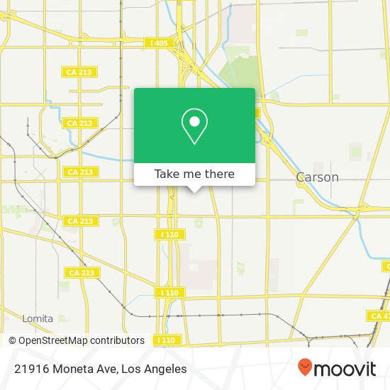 Mapa de 21916 Moneta Ave