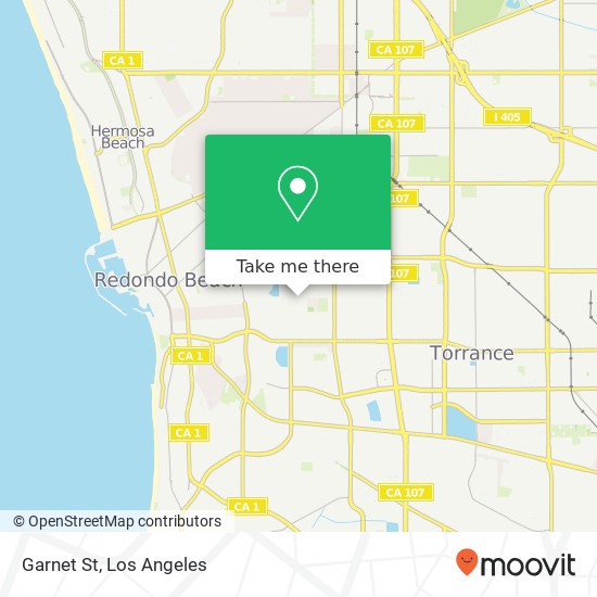 Garnet St map