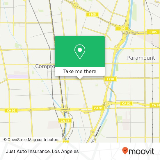 Just Auto Insurance map