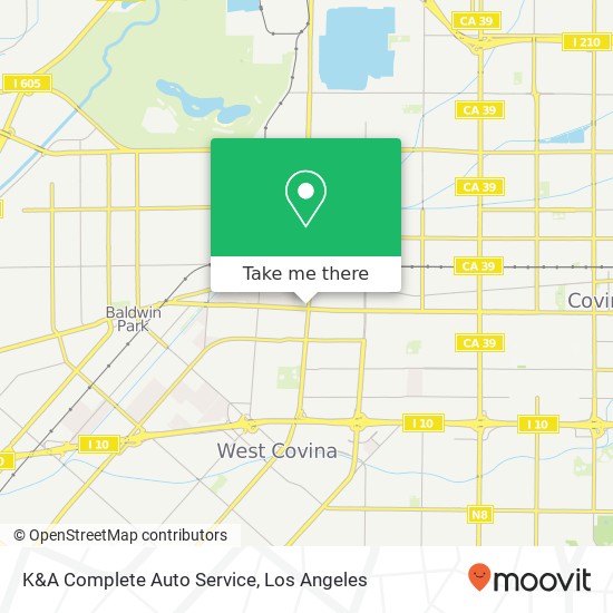 Mapa de K&A Complete Auto Service