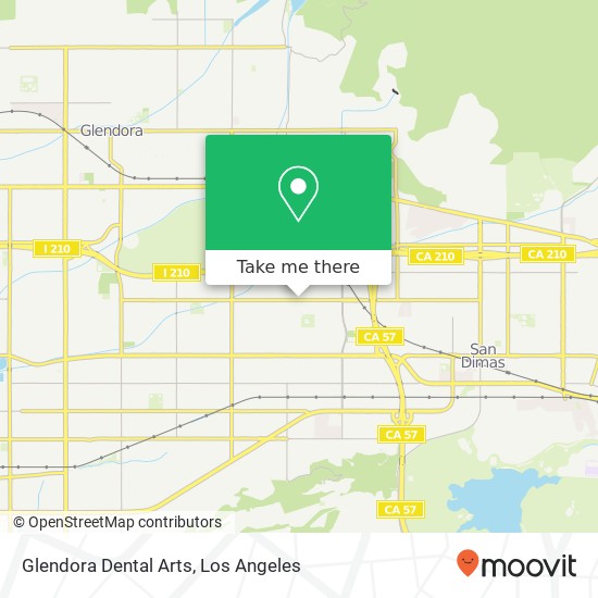 Glendora Dental Arts map