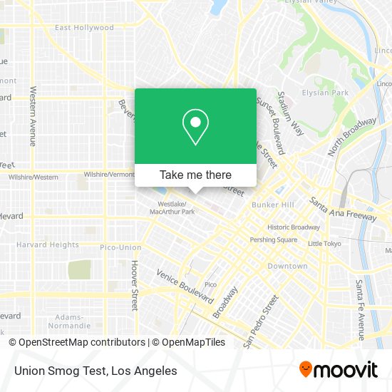Union Smog Test map