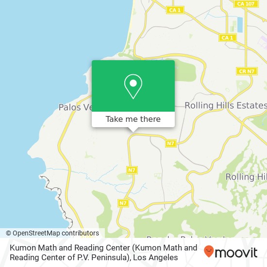 Mapa de Kumon Math and Reading Center (Kumon Math and Reading Center of P.V. Peninsula)