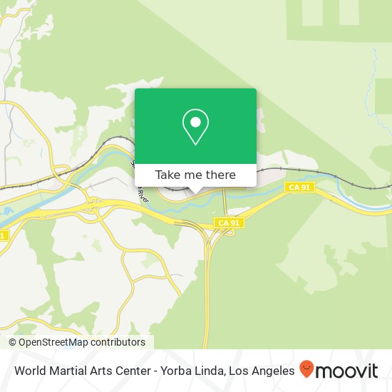 Mapa de World Martial Arts Center - Yorba Linda