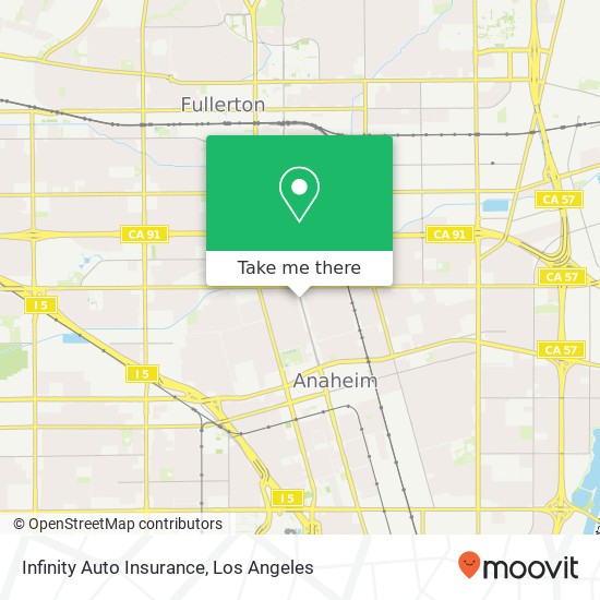 Infinity Auto Insurance map