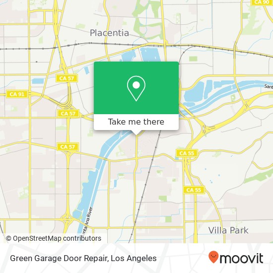 Green Garage Door Repair map