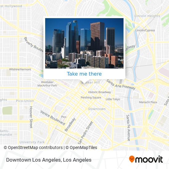 Downtown Los Angeles map
