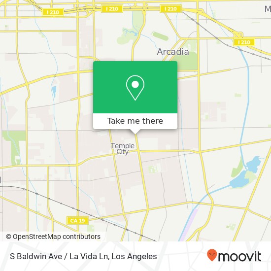 S Baldwin Ave / La Vida Ln map
