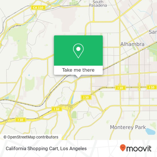 California Shopping Cart map