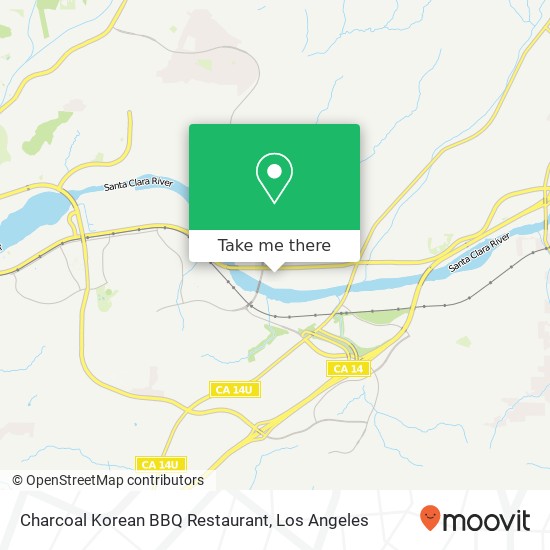Mapa de Charcoal Korean BBQ Restaurant