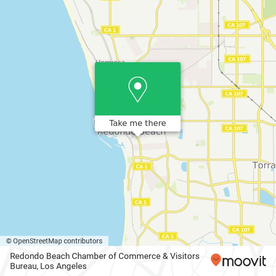 Redondo Beach Chamber of Commerce & Visitors Bureau map