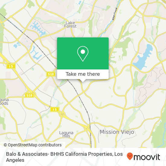 Balo & Associates- BHHS California Properties map