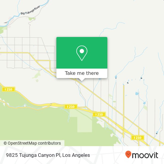 Mapa de 9825 Tujunga Canyon Pl