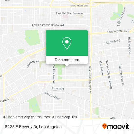 Mapa de 8225 E Beverly Dr