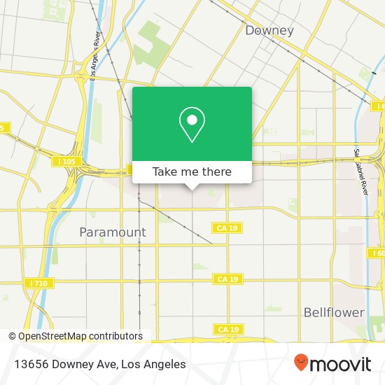 13656 Downey Ave map